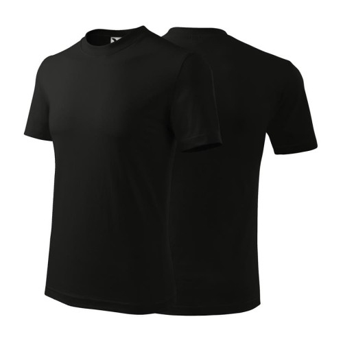 Koszulka czarna z krótkim rękawem z logo na sercu unisex z nadrukiem logo firmy 200g HEAVY NEW 137 kolor 01 koszulka krótki rękaw 