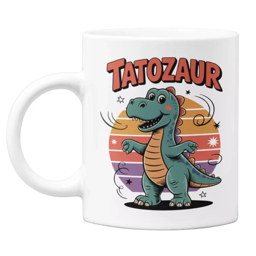KUBEK dla Taty Super Upominek na Dzień Ojca z napisem: "Tatozaur".