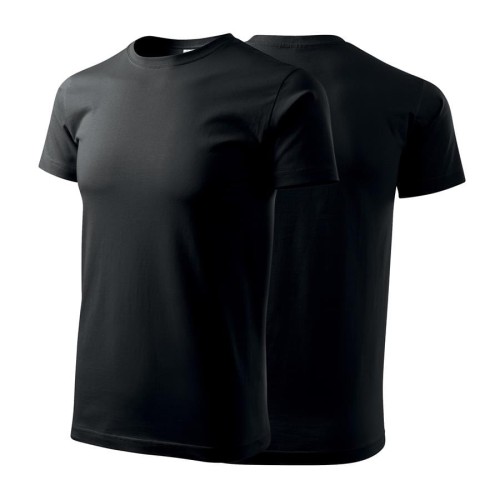 Koszulka z krótkim rękawem czarny męska z haftem nadrukiem logo firmy 200g BASIC129 kolor 01 koszulka krótki rękaw (Copy).jpg