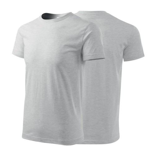 Koszulka z krótkim rękawem jasnoszary melanż męska z haftem nadrukiem logo firmy 200g BASIC129 kolor 03 koszulka krótki rękaw (Copy).jpg