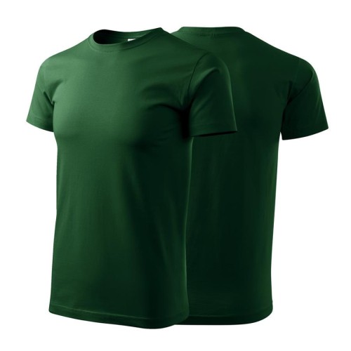 Koszulka z krótkim rękawem zieleń butelkowa męska z haftem nadrukiem logo firmy 200g BASIC129 kolor 06 koszulka krótki rękaw (Copy).jpg