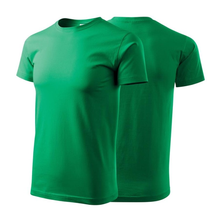 Koszulka z krótkim rękawem zieleń trawy męska z haftem nadrukiem logo firmy 200g BASIC129 kolor 16 koszulka krótki rękaw (Copy).jpg