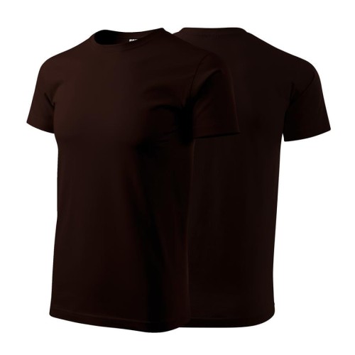 Koszulka z krótkim rękawem kawowy męska z haftem nadrukiem logo firmy 200g BASIC129 kolor 27 koszulka krótki rękaw (Copy).jpg