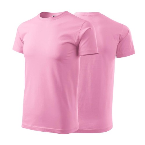 Koszulka z krótkim rękawem różowy męska z haftem nadrukiem logo firmy 200g BASIC129 kolor 30 koszulka krótki rękaw (Copy).jpg