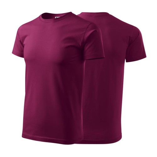 Koszulka z krótkim rękawem fuksjowy męska z haftem nadrukiem logo firmy 200g BASIC129 kolor 43 koszulka krótki rękaw (Copy).jpg