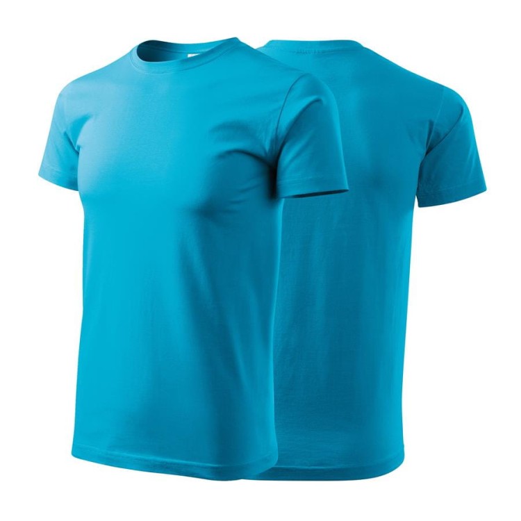 Koszulka z krótkim rękawem turkus męska z haftem nadrukiem logo firmy 200g BASIC129 kolor 44 koszulka krótki rękaw (Copy).jpg