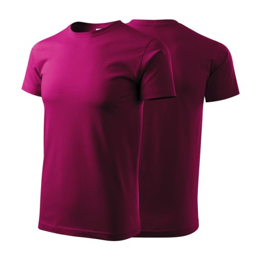 Koszulka z krótkim rękawem fuchsia red męska z haftem nadrukiem logo firmy 200g BASIC129 kolor 49 koszulka krótki rękaw (Copy).jpg