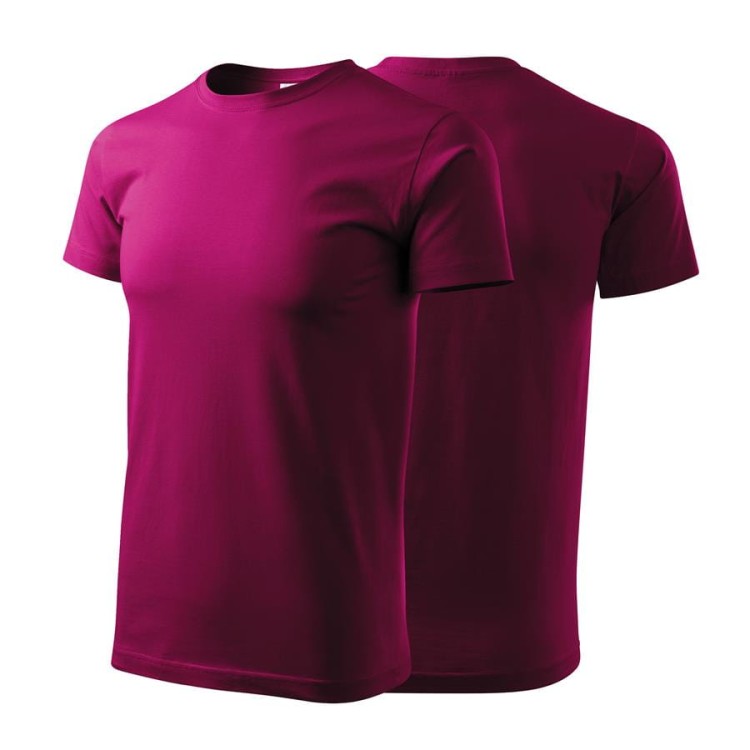 Koszulka z krótkim rękawem fuchsia red męska z haftem nadrukiem logo firmy 200g BASIC129 kolor 49 koszulka krótki rękaw (Copy).jpg