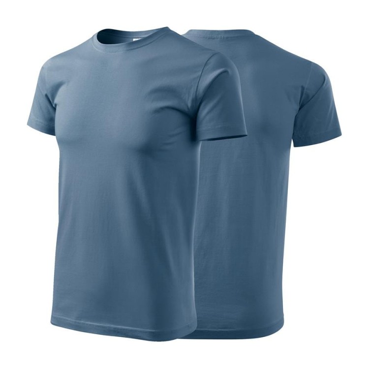 Koszulka z krótkim rękawem denim męska z haftem nadrukiem logo firmy 200g BASIC129 kolor 60 koszulka krótki rękaw (Copy).jpg