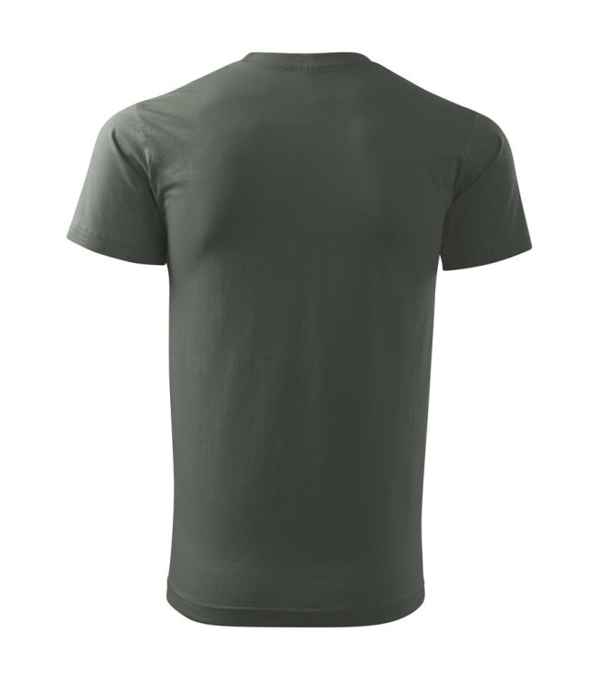 Koszulka z krótkim rękawem ciemny khaki męska z haftem nadrukiem logo firmy 200g BASIC129 kolor 67 koszulka krótki rękaw129_67_E_xl (3) (Copy).jpg