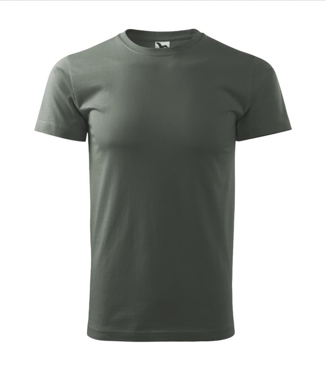 Koszulka z krótkim rękawem ciemny khaki męska z haftem nadrukiem logo firmy 200g BASIC129 kolor 67 koszulka krótki rękaw129_67_E_xl (2) (Copy).jpg