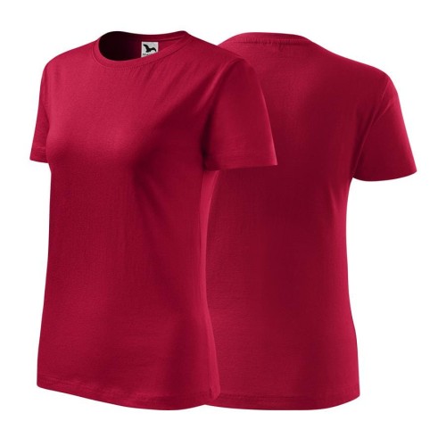 Koszulka z krótkim rękawem marlboro czerwony damska z haftem nadrukiem logo firmy 160g BASIC134 kolor 23 koszulka krótki rękaw (Copy).jpg