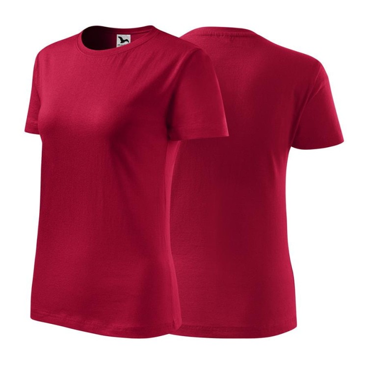 Koszulka z krótkim rękawem marlboro czerwony damska z haftem nadrukiem logo firmy 160g BASIC134 kolor 23 koszulka krótki rękaw (Copy).jpg