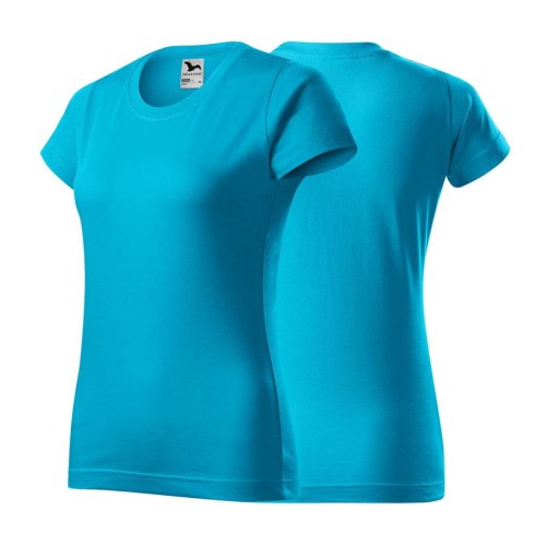 Koszulka z krótkim rękawem turkus damska z haftem nadrukiem logo firmy 160g BASIC134 kolor 44 koszulka krótki rękaw (Copy).jpg