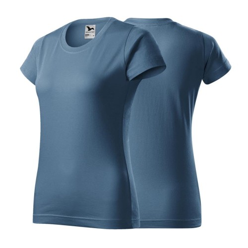 Koszulka z krótkim rękawem denim damska z haftem nadrukiem logo firmy 160g BASIC134 kolor 60 koszulka krótki rękaw (Copy).jpg