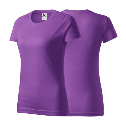 Koszulka z krótkim rękawem fioletowy damska z haftem nadrukiem logo firmy 160g BASIC134 kolor 64 koszulka krótki rękaw (Copy).jpg