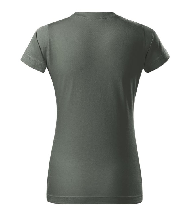 Koszulka z krótkim rękawem ciemny khaki damska z haftem nadrukiem logo firmy 160g BASIC134 kolor 67 koszulka krótki rękaw134_67_C (3) (Copy).jpg