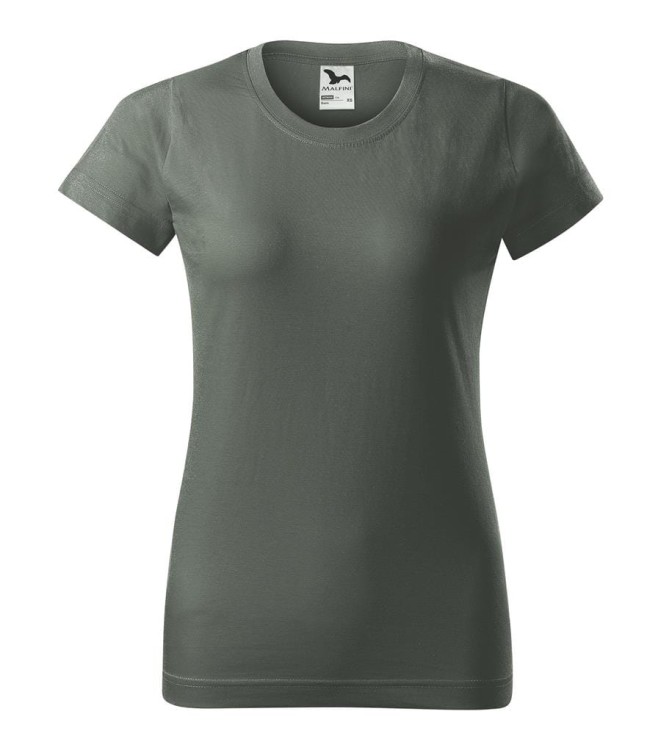 Koszulka z krótkim rękawem ciemny khaki damska z haftem nadrukiem logo firmy 160g BASIC134 kolor 67 koszulka krótki rękaw134_67_C (2) (Copy).jpg