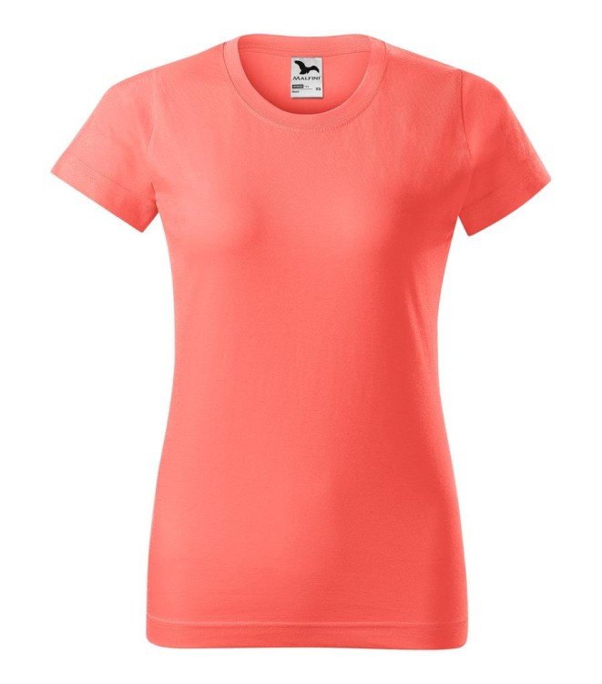 Koszulka z krótkim rękawem coral damska z haftem nadrukiem logo firmy 160g BASIC134 kolor A1 koszulka krótki rękaw134_A1_C (2) (Copy).jpg