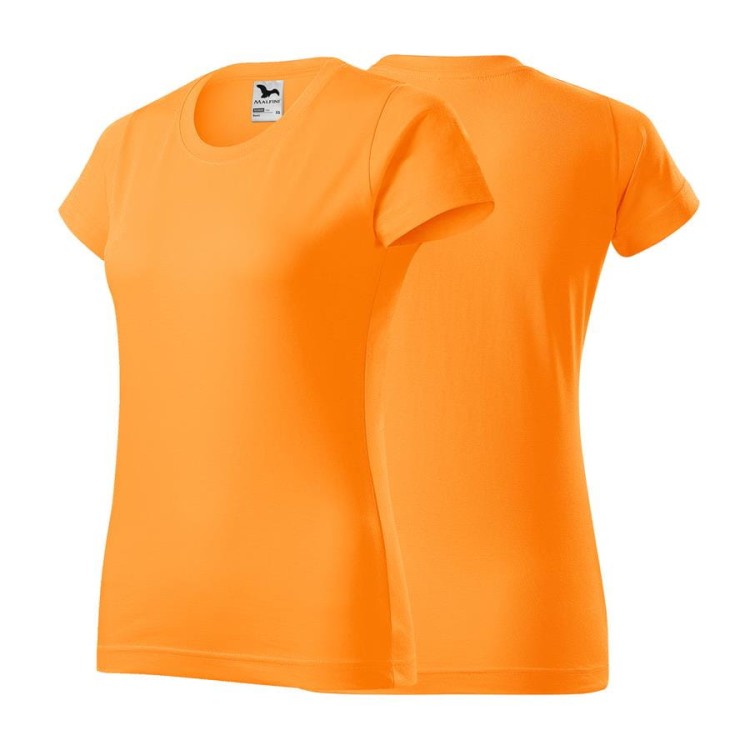 Koszulka z krótkim rękawem mandarynkowy damska z haftem nadrukiem logo firmy 160g BASIC134 kolor A2 koszulka krótki rękaw (Copy).jpg