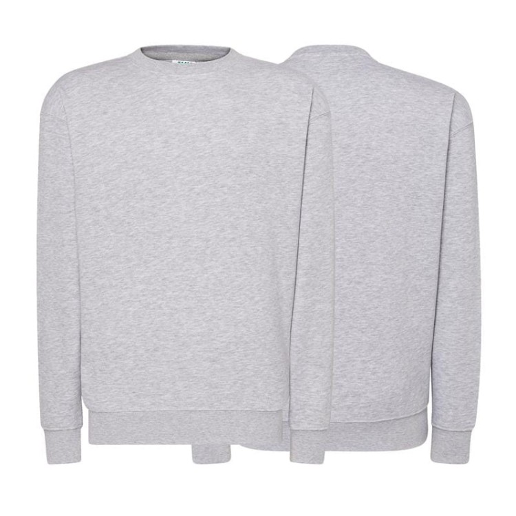 Bluza sweatshirt ash melange męska z haftem nadrukiem logo firmy 290g 290 kolor AS bluza sweatshirt.jpg