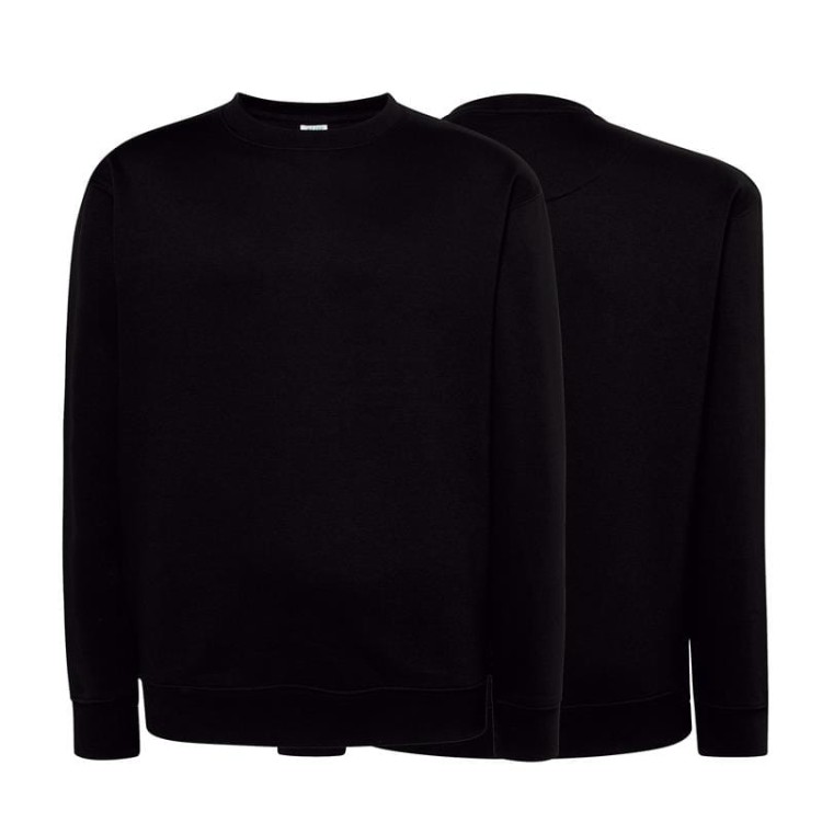 Bluza sweatshirt black męska z haftem nadrukiem logo firmy 290g 290 kolor BK bluza sweatshirt.jpg