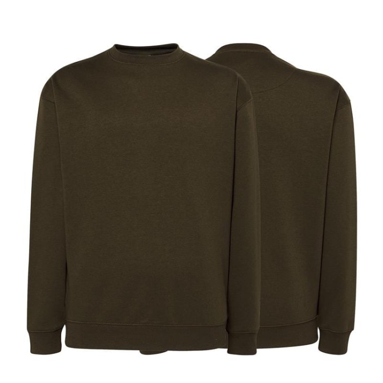 Bluza sweatshirt khaki męska z haftem nadrukiem logo firmy 290g 290 kolor KH bluza sweatshirt.jpg