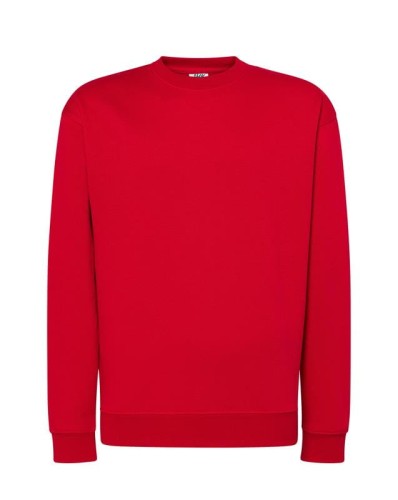 Bluza sweatshirt red męska z haftem nadrukiem logo firmy 290g 290 kolor RD bluza sweatshirtjhktshirt_swra290_rd_back (2).jpg