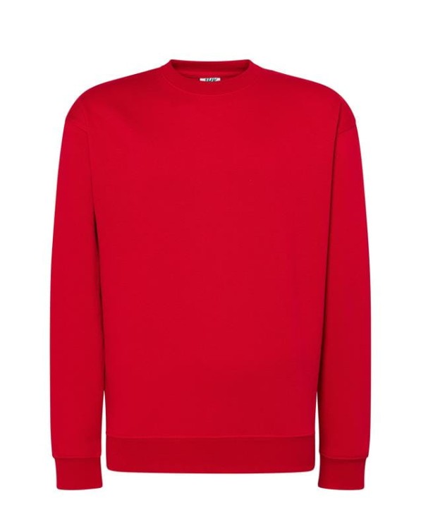 Bluza sweatshirt red męska z haftem nadrukiem logo firmy 290g 290 kolor RD bluza sweatshirtjhktshirt_swra290_rd_back (2).jpg