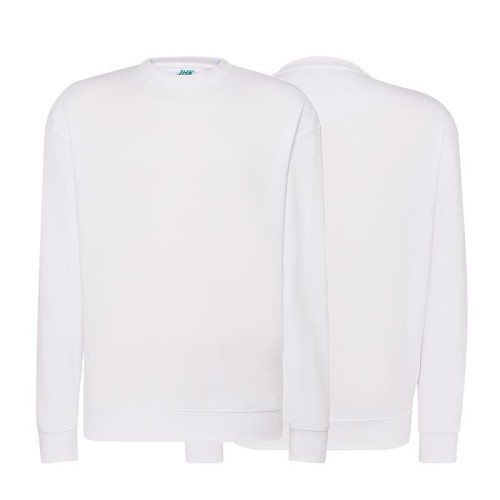 Bluza sweatshirt white męska z haftem nadrukiem logo firmy 290g 290 kolor WH bluza sweatshirt.jpg