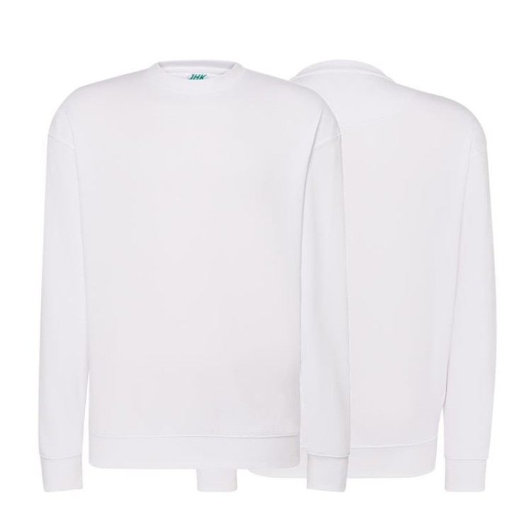 Bluza sweatshirt white męska z haftem nadrukiem logo firmy 290g 290 kolor WH bluza sweatshirt.jpg