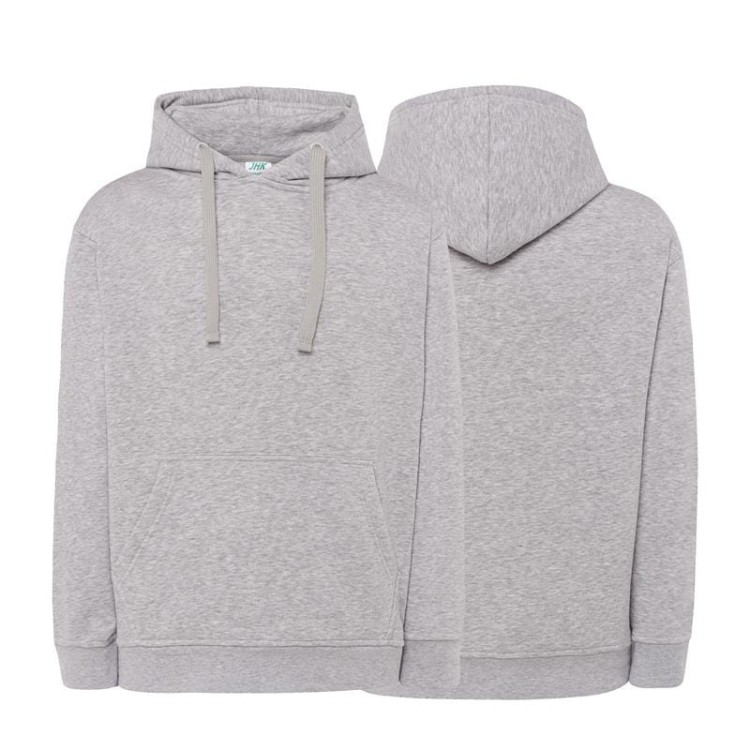 Bluza dresowa ash melange męska z haftem nadrukiem logo firmy 290g SWRA KNG kolor AS bluza dresowa.jpg