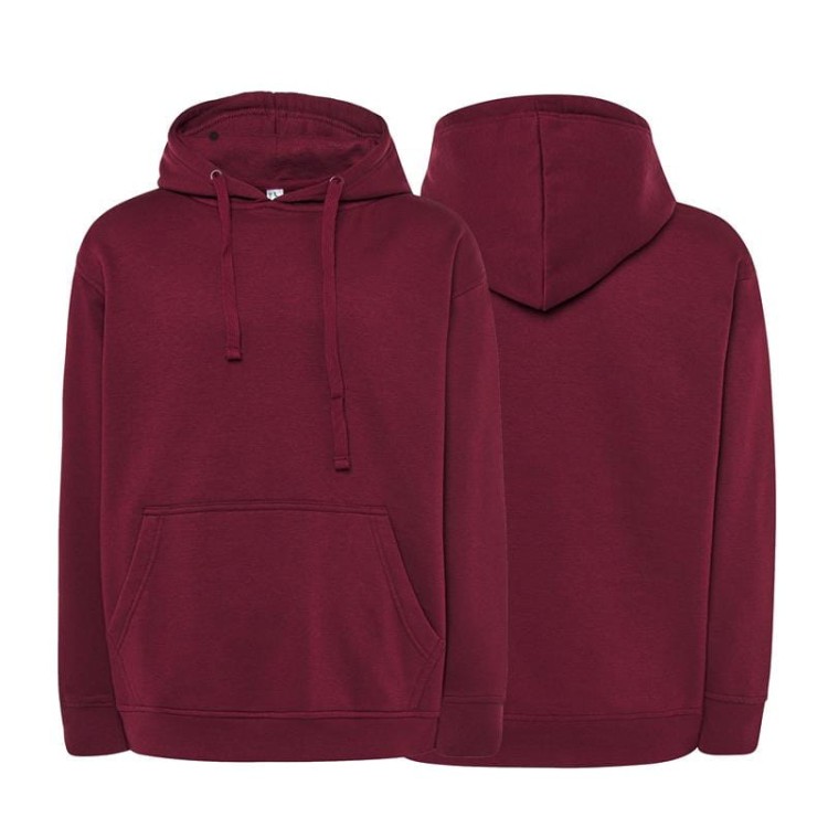 Bluza dresowa burgundy męska z haftem nadrukiem logo firmy 290g SWRA KNG kolor BU bluza dresowa.jpg