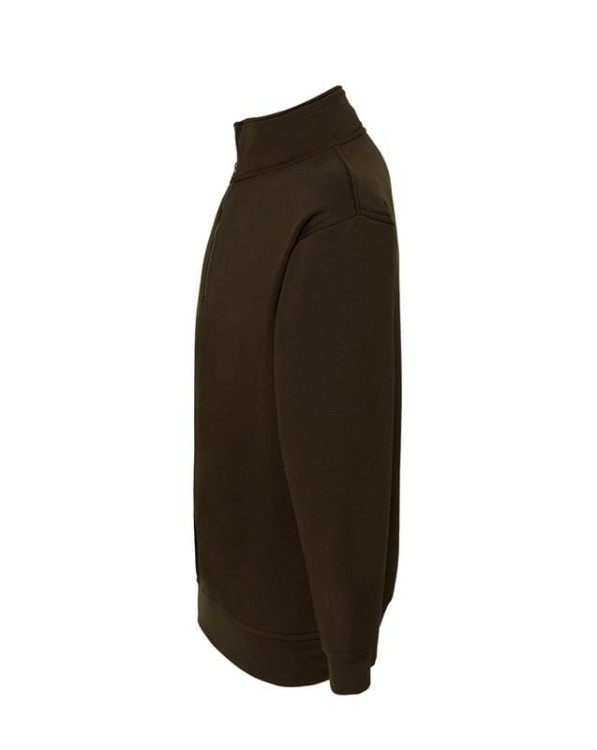 Bluza dresowa khaki męska z haftem nadrukiem logo firmy 290g SWRA ZIP kolor KH bluza dresowajhktshirt_swrazip_kh_side (1).jpg