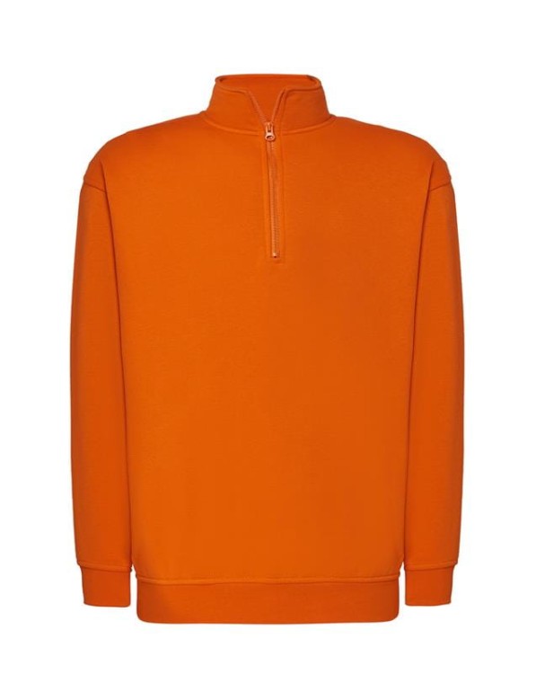 Bluza dresowa orange męska z haftem nadrukiem logo firmy 290g SWRA ZIP kolor OR bluza dresowajhktshirt_swrazip_or_side (2).jpg
