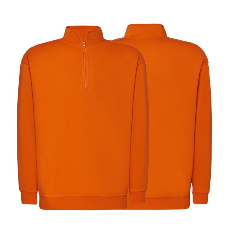 Bluza dresowa orange męska z haftem nadrukiem logo firmy 290g SWRA ZIP kolor OR bluza dresowa.jpg