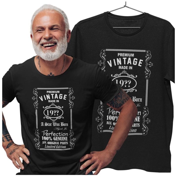Koszulka na urodziny dowolny wiek Premium vintage made in 19 a star was born (2).jpg