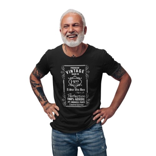 Koszulka na urodziny dowolny wiek Premium vintage made in 19 a star was born (3).jpg