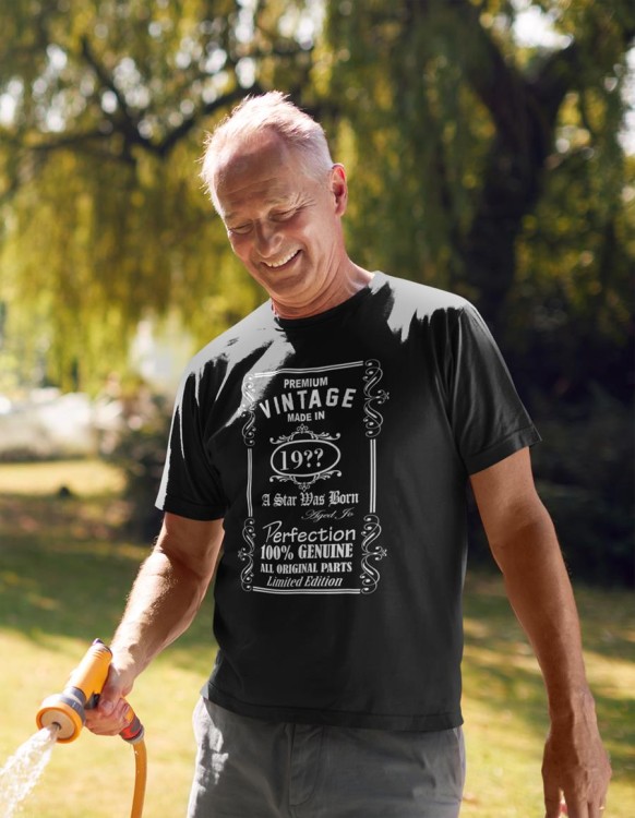 Koszulka na urodziny dowolny wiek Premium vintage made in 19 a star was born (7).jpg