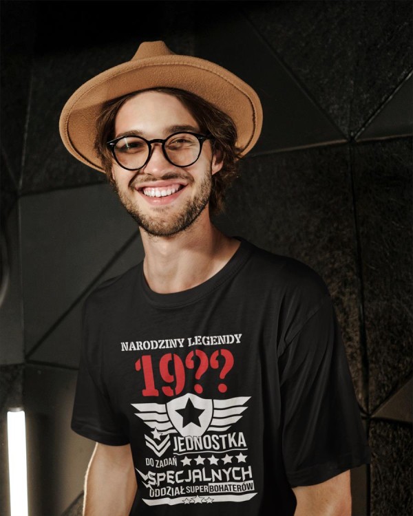 Koszulka na prezent urodziny dowolny wiek Narodziny legendy 19XX jednostka do zadań specjalnych (6).jpg