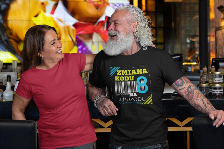 Koszulka na 80lat prezent na urodziny Zmiana kodu na 8 z przodu DTF (6).jpg