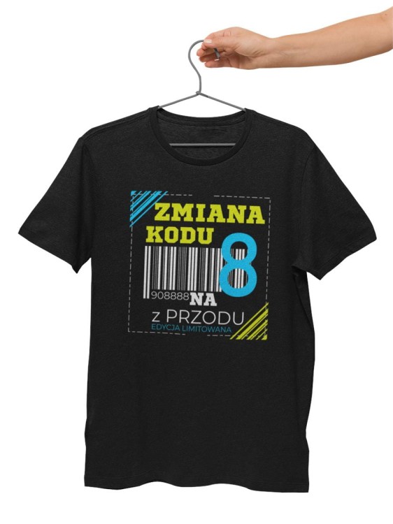 Koszulka na 80lat prezent na urodziny Zmiana kodu na 8 z przodu DTF (2).jpg