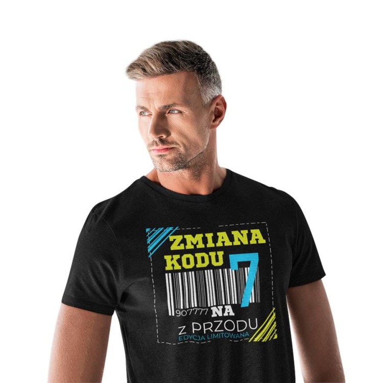 Koszulka na 70lat prezent na urodziny Zmiana kodu na 7 z przodu DTF  (4).jpg