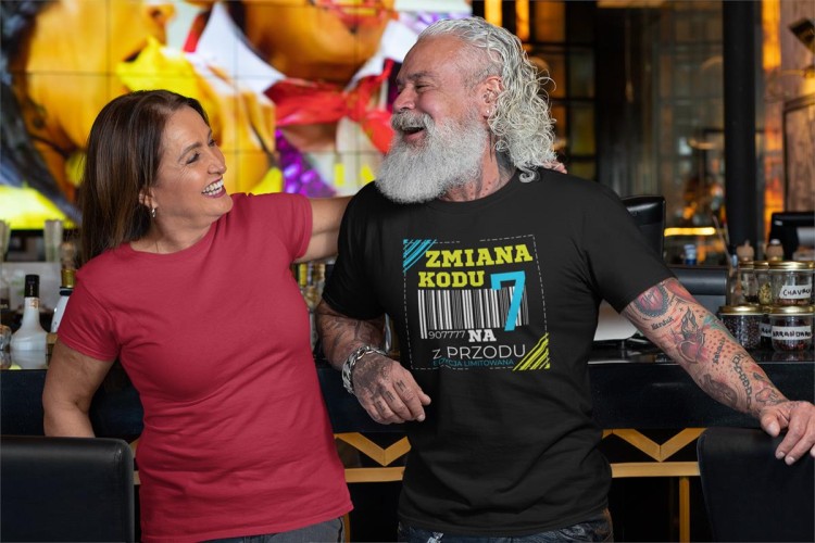 Koszulka na 70lat prezent na urodziny Zmiana kodu na 7 z przodu DTF  (6).jpg