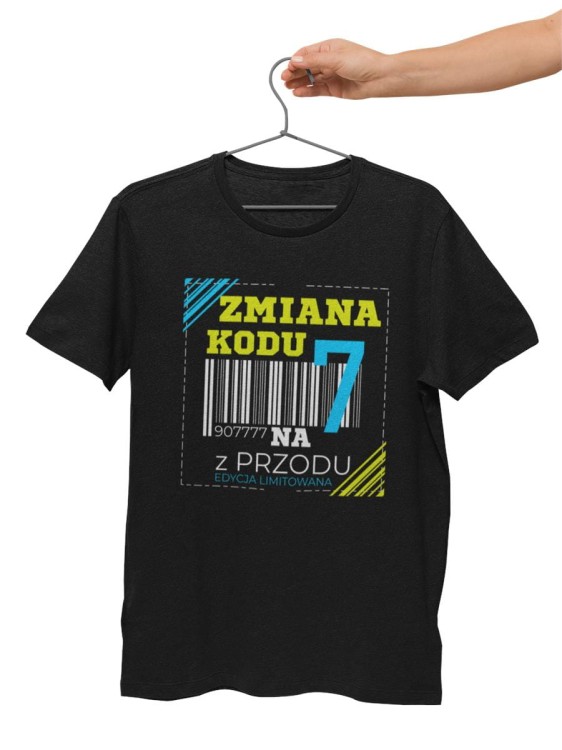 Koszulka na 70lat prezent na urodziny Zmiana kodu na 7 z przodu DTF  (1).jpg