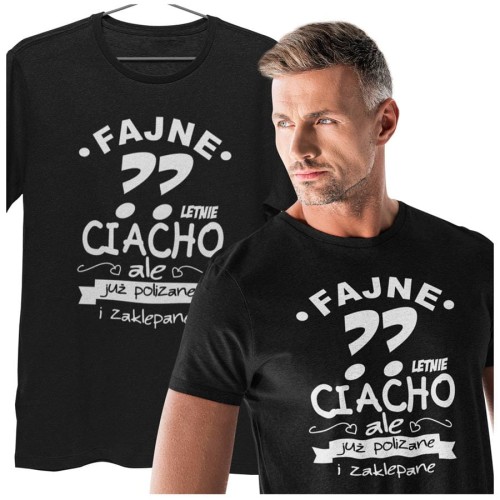 Koszulka na urodziny prezent z dowolnym wiekiem Fajne  ciacho, ale już polizane i zaklepane (3).jpg