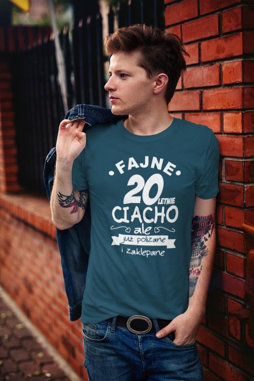 Koszulka na 20 lat urodziny prezent na dwudziestkę Fajne 20letnie ciacho, ale już polizane i zaklepane  (5).jpg