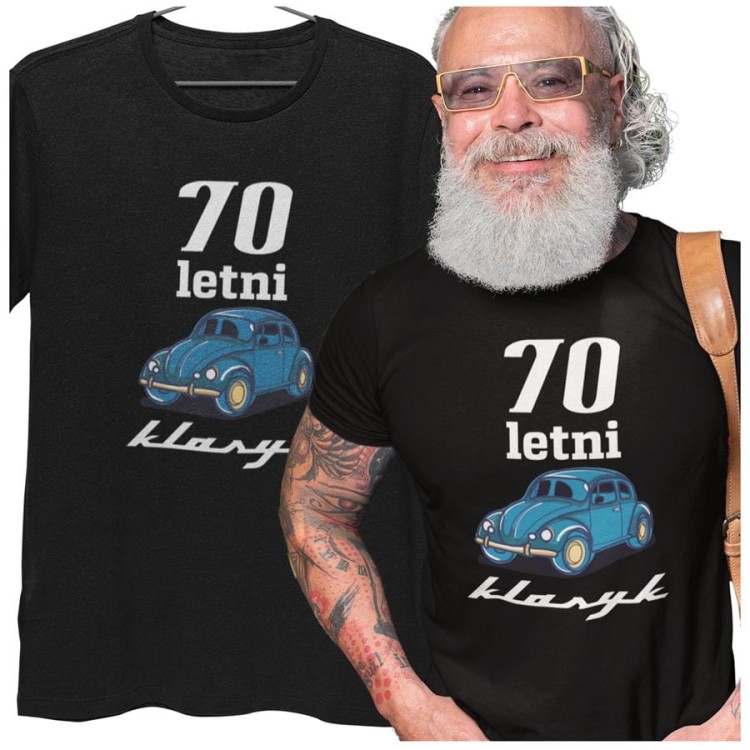 Koszulka na urodziny prezent 70 lat na siedemdziesiątkę 70 letni klasyk (4).jpg