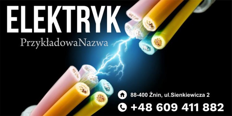Baner reklamowy szablonUsługi elektryczne  BAN 04.jpg