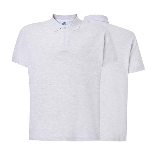 Koszulka polo ash melange męska z haftem nadrukiem logo firmy 210g PORA 210 kolor AS koszulka polo (Copy).jpg